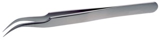 Пинцет TL 7-SA с тонкими загнутыми кончиками
