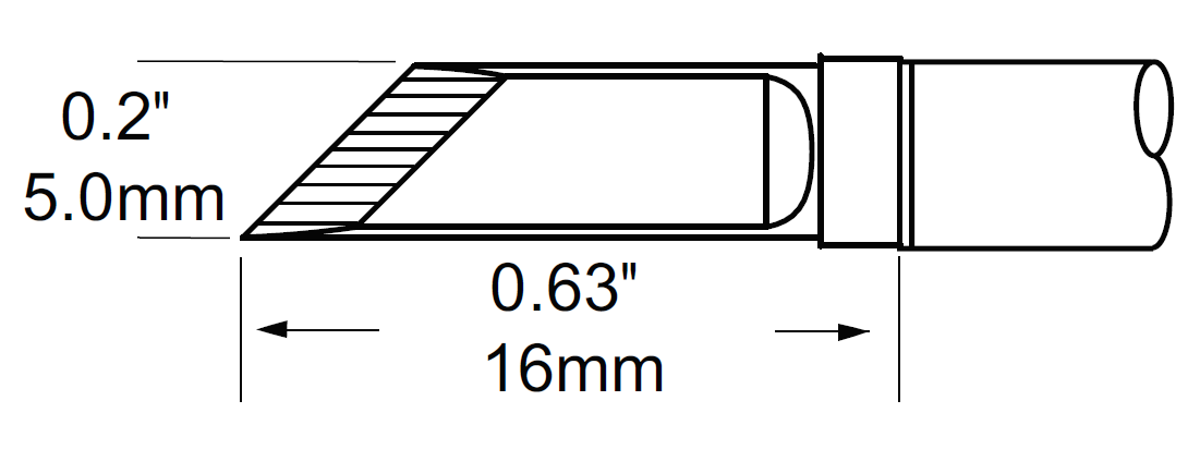 Картридж-наконечник для MFR-H1, ножевидный 5.0х16мм