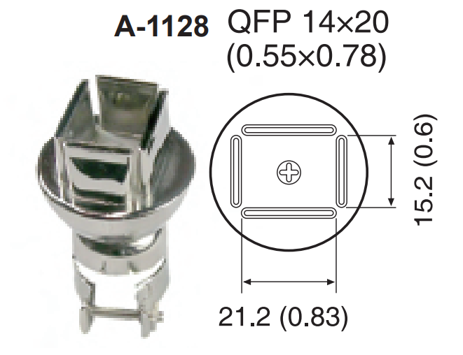 Насадка-сопло A1128, QFP 14х20мм