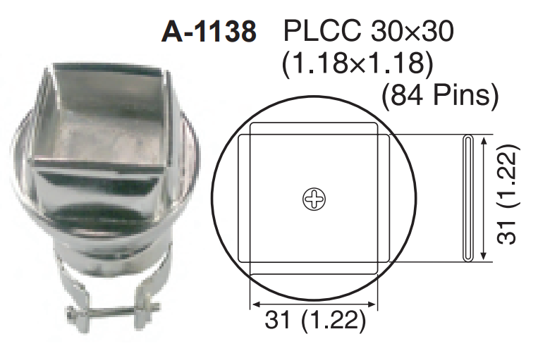 Насадка-сопло A1138, PLCC 84, 30x30мм