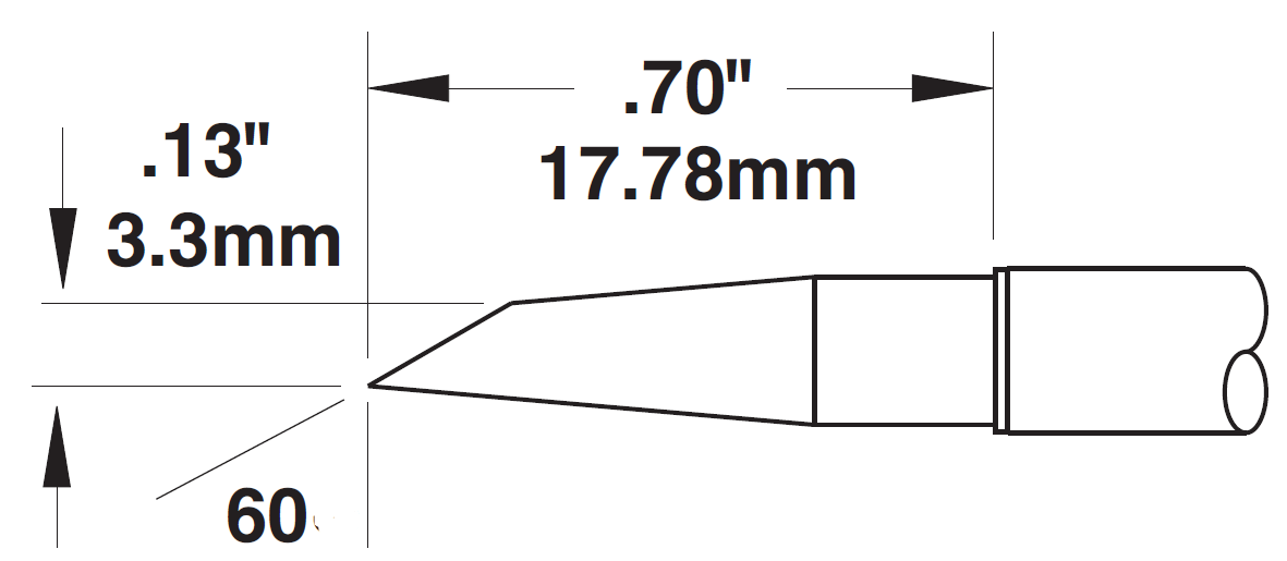 Картридж-наконечник для MX, миниволна 3.3х17.78мм