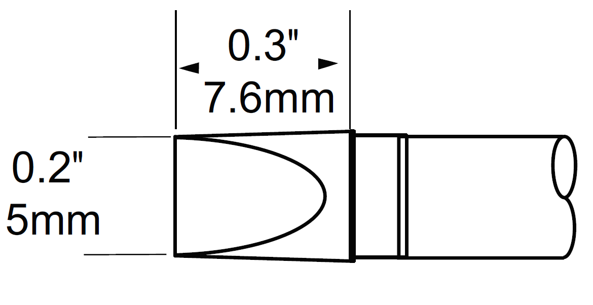 Картридж-наконечник для MFR-H1, клин 5.0х7.6мм