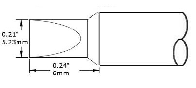Картридж-наконечник для СV/MX, клин 5.23х6.0мм, серия 5