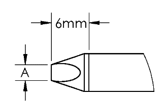 Картридж-наконечник GTC клин, PWR, 3.2X6.0MM, 60град