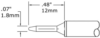Картридж-наконечник для СV/MX, конус 07" (1.78мм) (замена STTC-502)