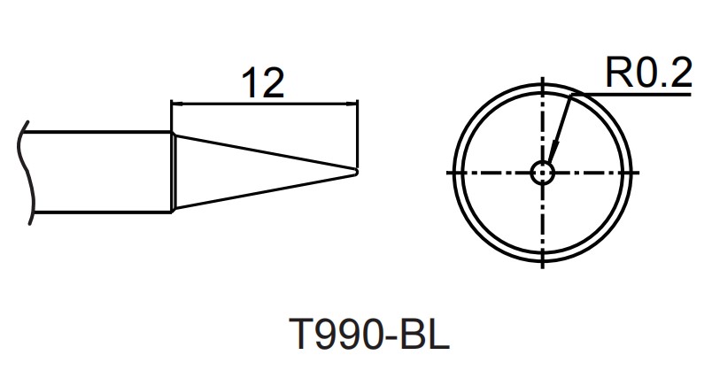 Картридж-наконечник для ST-909, конус 0.4 x 12 мм