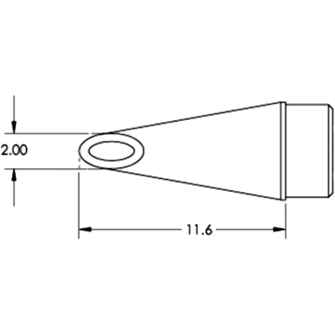 Картридж-наконечник для MFR-H1, вогнутая миниволна 2.0х11.6мм