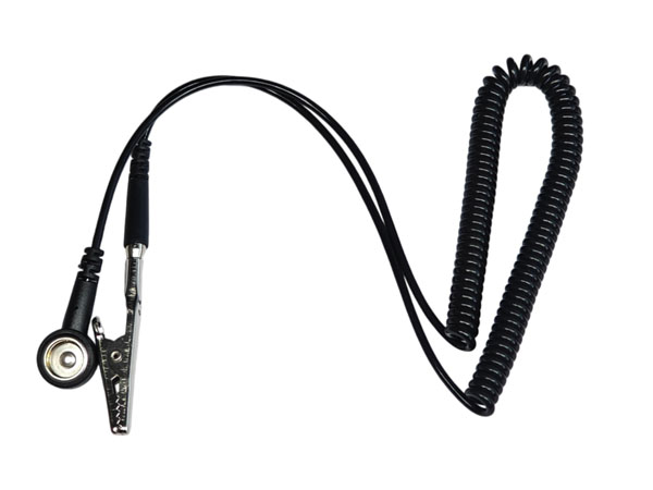 Провод EP1230 для антистатического браслета 1.8м, кнопка 10мм - штекер 4мм