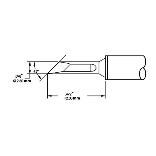 Картридж-наконечник для СV/MX, миниволна 2.5мм (замена SMTC-8165)