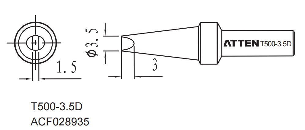 Наконечник для ST-1503, клиновидный 3.5мм