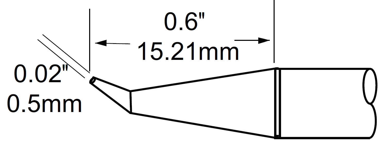 Картридж-наконечник для MFR-H1, миниволна изогнутый 0.5х15.21мм