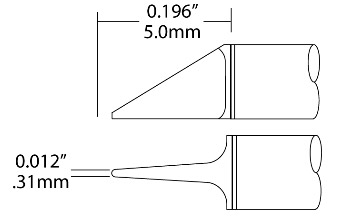 Картриджи-наконечники для CV-UFT, нож, 0.31х5.0мм (комплект)