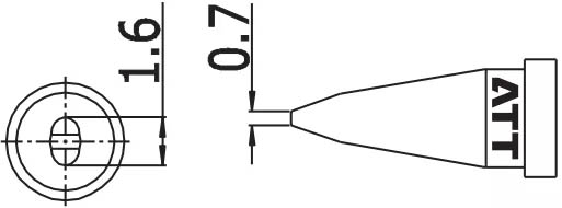 Наконечник для ST-100, клиновидный 1.6мм