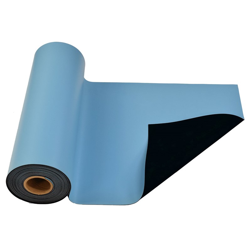 Антистатическое настольное покрытие, 2-х слойное (0.8х15.2м, резина, голубой)