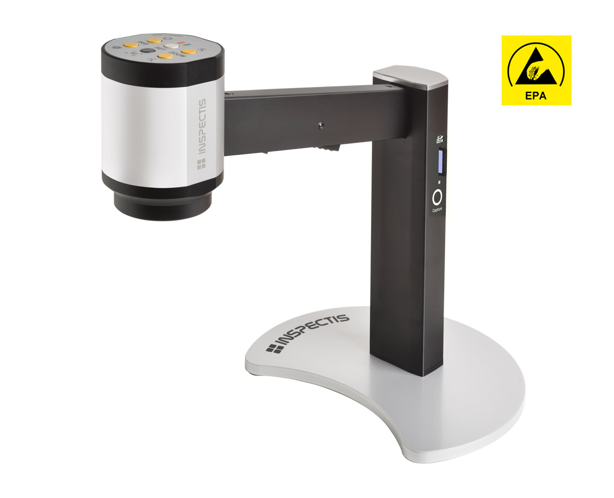 Видеомикроскоп INSPECTIS C12-С-E (720p HD,зум 12x,РД 240мм,HDMI,штатив с подсветкой,SD-карта,ESD)
