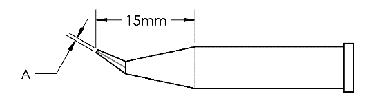 Наконечник GT6, конус изогн. RCH,0.5X15.0MM
