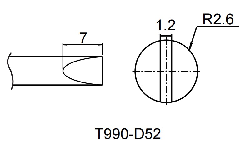 Картридж-наконечник для ST-909, клиновидный 5.2 мм
