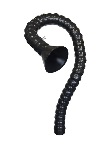 Дымоприемник с регулятором потока PURE-AIR 75мм х 1.45м с раструбом-воронкой