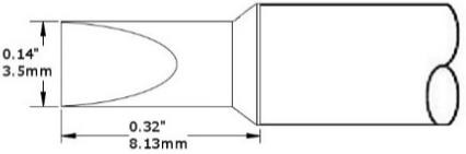 Картридж-наконечник для СV/MX, клин 3.5х8.13мм, серия 5