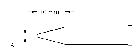 Наконечник GT6, конус, 0.5X10.0MM