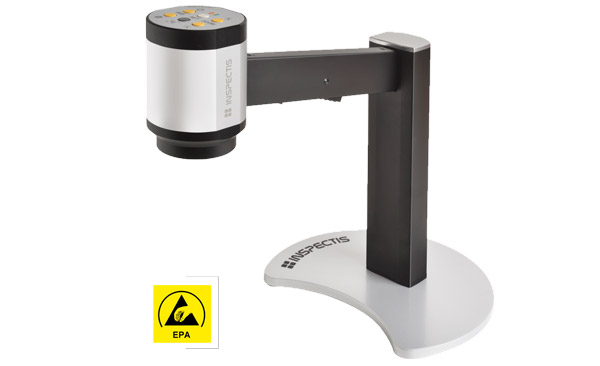 Видеомикроскоп INSPECTIS C12-E (720p HD,зум 12x,РД 240мм,HDMI,штатив с подсветкой,ESD)