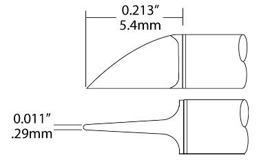 Картриджи-наконечники для CV-UFT, нож, 0.29х5.4мм (комплект)