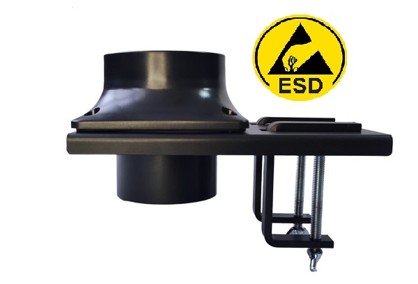 Струбцина антистатическая с адаптером для дымоприемника Fumeclear 50/75мм, для воздуховода 75мм