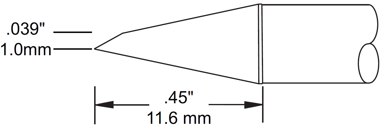 Картридж-наконечник для MFR-H1, миниволна 1.0х11.6мм