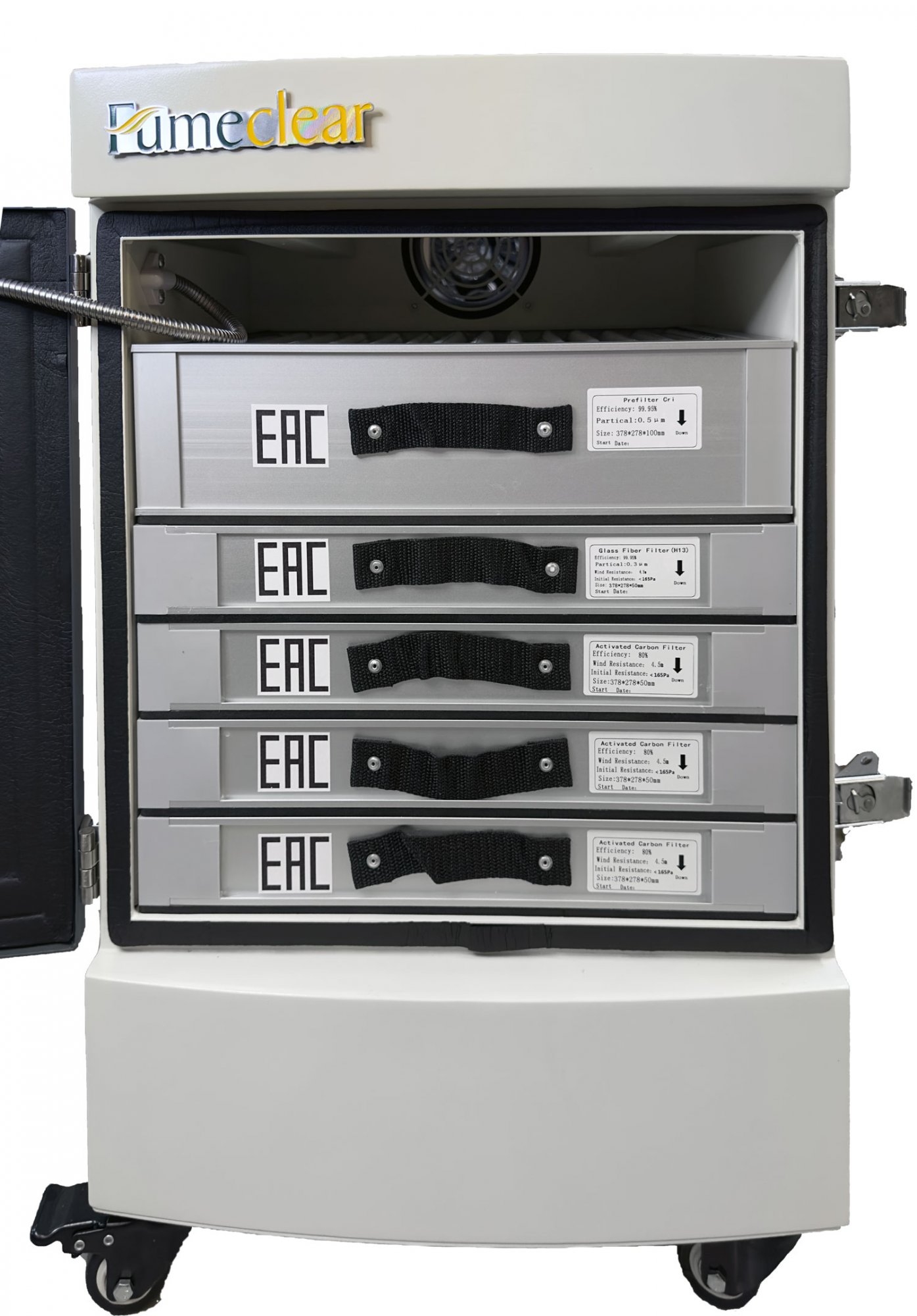 Дымоуловитель для лазера FUMECLEAR XL-300 с воздуховодом 100мм