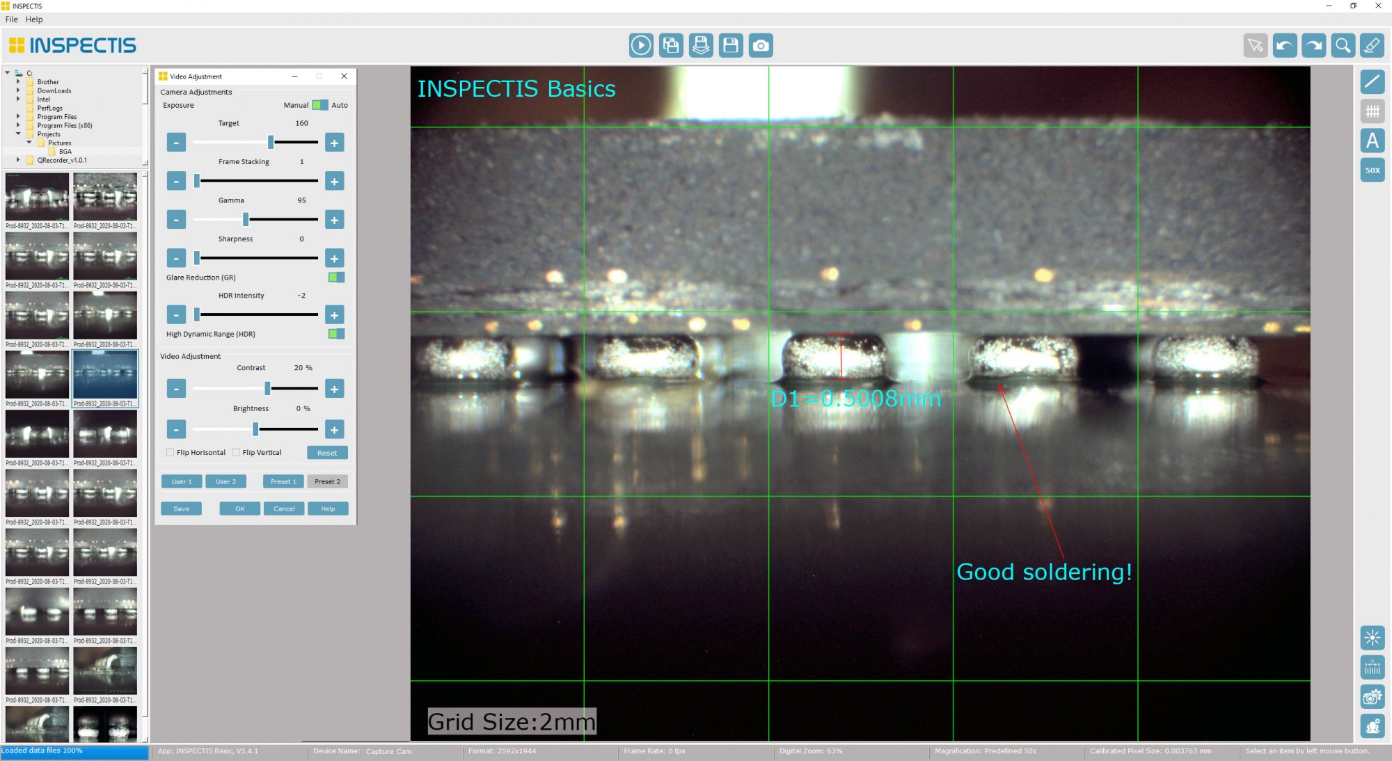 Система визуального контроля Inspectis BGA, Light