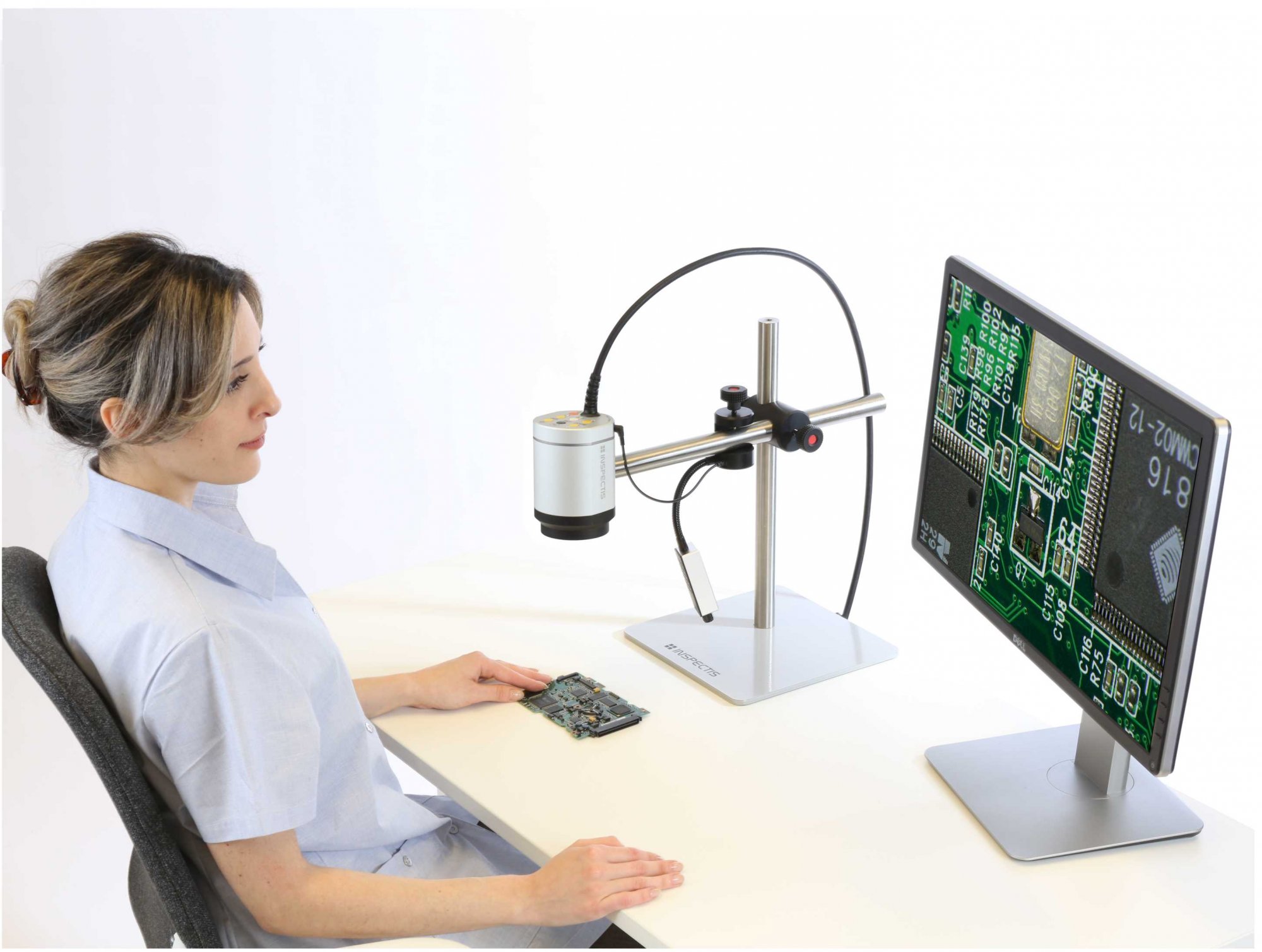 Видеомикроскоп INSPECTIS C12s 720p HD,зум 12x,РД 240мм,HDMI,ESD)